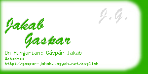 jakab gaspar business card