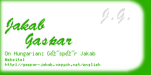 jakab gaspar business card